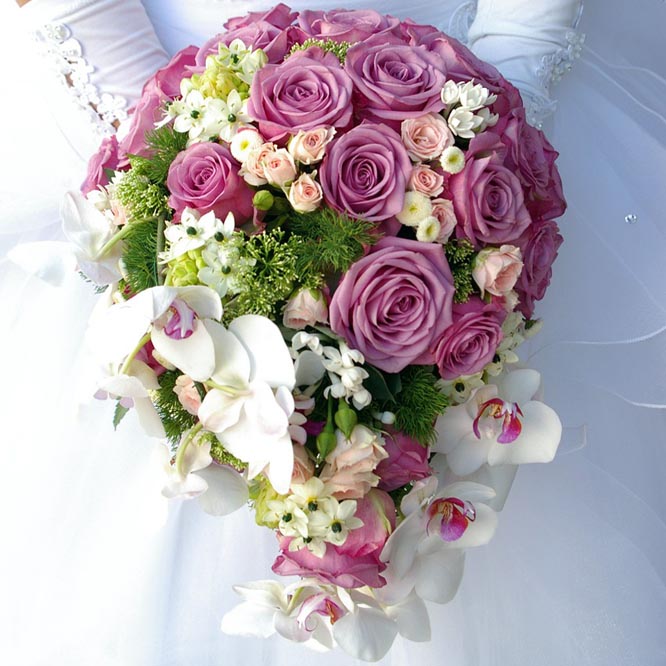 Svatební kytice - anglická kapka